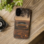 240Z Phone Case, Gold Classic JDM Sports Car Golden Hour Dusk Cover
