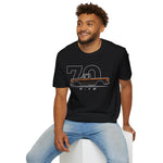 1970 C10 Pickup Hollow 70 Orange Silhouette Classic Chevy Truck T-Shirt Fan Gift