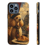 Poodle in Beret Phone Case | Vintage Paris Café Illustration