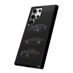 Black C5 Corvette Sports Car Phone Case Tough Multi View Print
