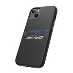 Blue C8 ZR1 Phone Case for Supercar Enthusiasts