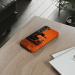 Orange Mustang Art Phone Case, GT500 American Muscle Car Tough Cover for Male