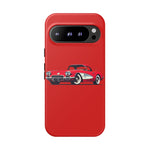 Red Classic Corvette C1 Illustration phone case | Retro Car Tough Case