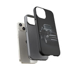 Black 1957 Chevy Bel Air Chrome Front Tough Phone Case for Classic Car Fans