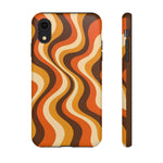 Groovy Wave Lines Retro Art Tough Phone Case