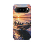 Sunset Bass Fishing Boat phone case | Tough Cover