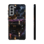 67 GTO Phone Case Purple, Rainy City Night Muscle Car Tough Cover