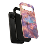 Floating Pool Deck Phone Case, Pastel Cloud 3D Render Cover