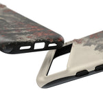 Autumn Temple Steps phone case | Japanese watercolor landscape cover