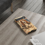 Guilty Basset Hound Phone Case, Muddy Watercolor Art Cover