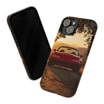 Miata Phone Case, Red JDM Roadster Golden Hour Trail Cover, Gift