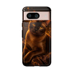 Burmese Golden Sable Portrait Art Tough Phone Case