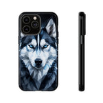 Siberian Husky Geometric Diamond Art Tough Phone Case