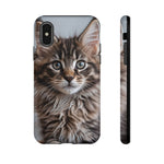 Maine Coon Kitten Phone Case, Tufted Ears Macro Portrait Cover