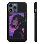 Melancholy Anime Girl Phone Case Vaporwave Tough Case