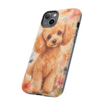 Miniature Poodle Whimsical Watercolor Art Tough Phone Case