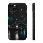 1965 Black Riviera car phone case | Retro Night Cityscape Tough Case