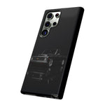 Black Classic C10 Truck Phone Case | Vintage Pickup Reflection, Minimal Auto Design
