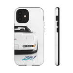 White C4 ZR1 Front View phone case | Car Print Tough Cover for Corvette Owners