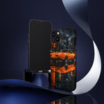 Orange Daytona Phone Case, Rainy City Night Muscle Car Tough Cover