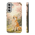 Akita under Cherry Blossoms Dog Breed Phone Case