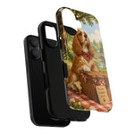 Cocker Spaniel Picnic Scene phone case | vintage dog art