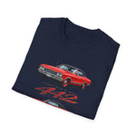 1965 Olds 442 Muscle Car T-Shirt | Classic Red Illustration