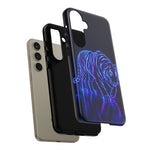 Neon Blue Tiger phone case | tough protective cover