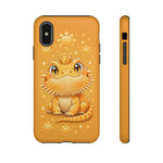 Bearded Dragon Kawaii Crown Art Tough Phone Case