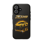 Z06 Corvette Phone Case, Yellow Neon Chrome Studio Cover