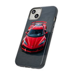 Red C8 Z06 Track Wing Tough Phone Case Cover Gift Art
