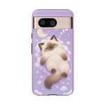 Ragdoll Sleepy Blue Eyes Kawaii Cat Art Tough Phone Case