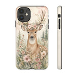 Deer Floral Antler Crown Art Tough Phone Case