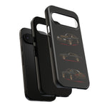 Trans Am Phone Case Black Gold, Three-View Vector Tough Cover