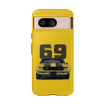 1969 Camaro Z28 Yellow Front View Muscle Car Tough Phone Case