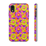 Trippy Daisy Retro Floral Pattern phone case | Tough Cases