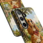 Cocker Spaniel Picnic Scene phone case | vintage dog art