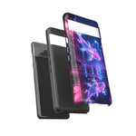 Neon Koi Reflection Vaporwave phone case | Tough Cover