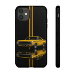 AAR Cuda Phone Case, Yellow 70 Muscle Car Stripe Studio Cover