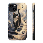 Piano Cat walking on keys Tough Case | Phone cover, musical cat art