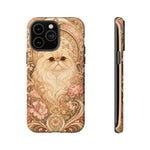 Persian Cat Floral Art Nouveau Tough Phone Case