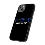 Blue C8 ZR1 Phone Case for Supercar Enthusiasts