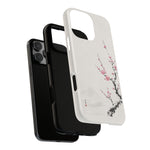 Plum Blossom Ink Wash Phone Case Minimalist Zen Tough Case