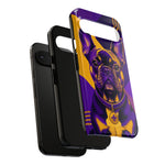 French Bulldog Pop-Art Portrait Tough Phone Case - Purple Gold