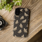 Vintage Ghost Pattern phone case | Halloween spooky stars design