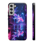 Neon Koi Reflection Vaporwave phone case | Tough Cover