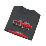 Red 1965 GTO Car Illustration T-Shirt | Classic Muscle Car Trio Tee