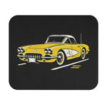1958 Corvette Mouse Pad – Yellow Classic C1 Sports Car Design