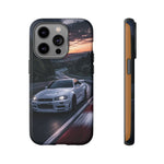 Skyline GT-R R34 White Nurburgring Speed Art Tough Phone Case