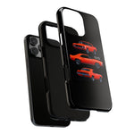 1969 Camaro SS Orange Triple View Muscle Car Tough Phone Case